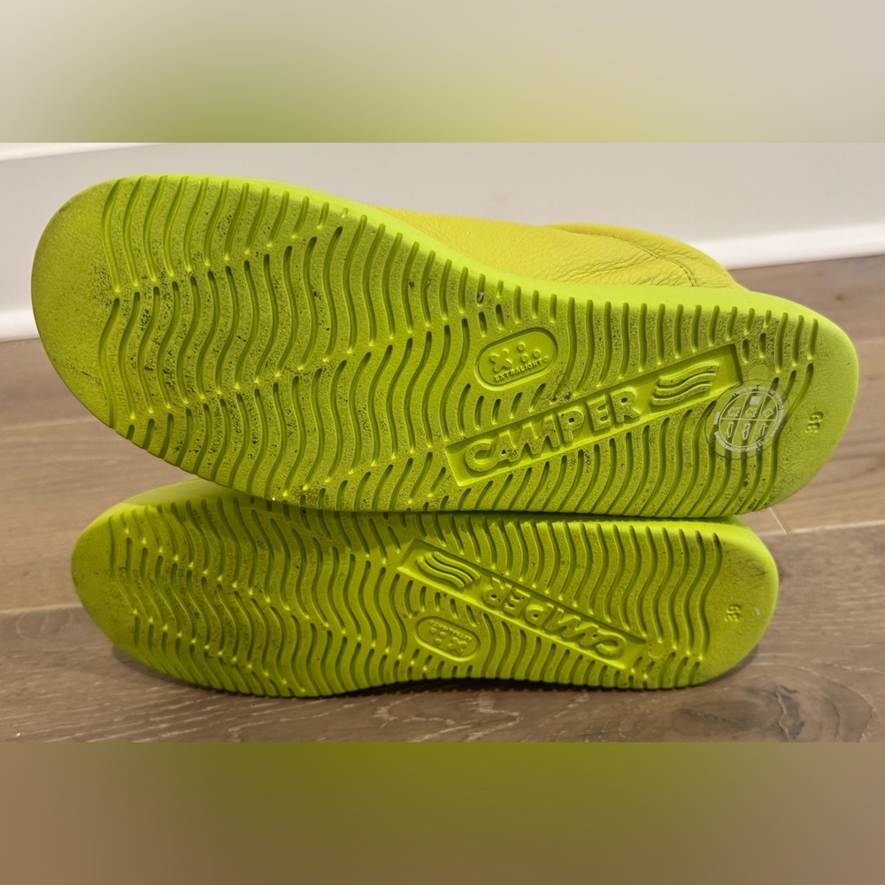 Camper Lime Green Leather Sneakers - Picture 6 of 6